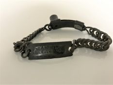 A Victorian metal dog collar