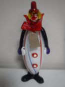 A Murano glass clown,