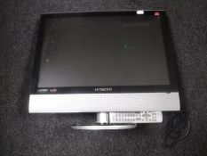 A Hitachi 19" LCD TV with remote