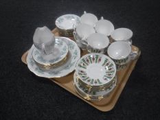 A tray of twenty piece Royal Kent tea service and eight piece Royal Kent tea service