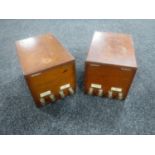 Two mahogany cased vintage Galvanometers