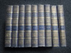 A basket of nine volumes Cassell's History of England