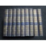 A basket of nine volumes Cassell's History of England