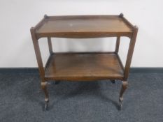 A 20th century two tier tea trolley