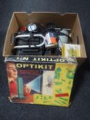 A box of scientific oscilloscope camera with accessories,