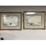 Two gilt framed watercolours, signed Carter,