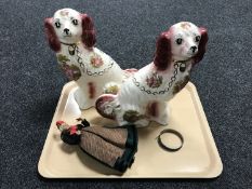 A pair of Staffordshire dogs,
