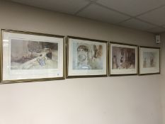 Four gilt framed Russell Flint prints - Water Arches, The Seven Springs of Vers,