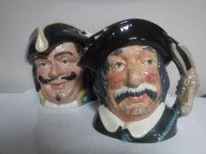Two large Royal Doulton Character jugs - Captain Henry Morgan and Sancho Panca