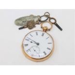 An 18ct gold open face pocket watch CONDITION REPORT: 82.