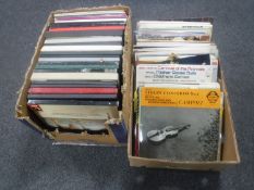 Two boxes of LP records and LP box sets - classical