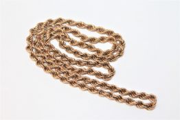 A 9ct gold rope-twist necklace CONDITION REPORT: 13.