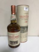 One bottle - The Glenturret single malt Scotch Whisky aged 10 years, in tube.