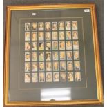 A montage of cigarette cards - Stars of the screen, 67 cm x 59 cm, framed.