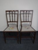 A pair of Victorian bedroom chairs