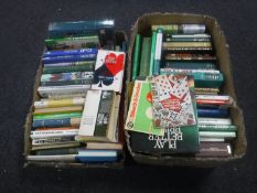 Two boxes of books relating to bridge and golf, a further box of 20th century volumes,