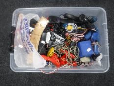 A box of Scalextric accessories