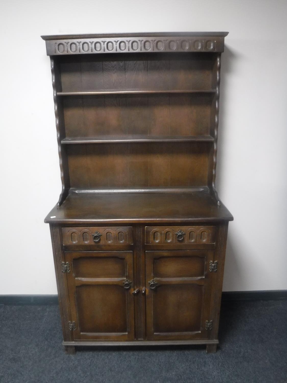 An oak Welsh dresser