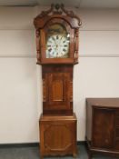 A 19th century oak and mahogany thirty hour longcase clock with painted dial signed J. & C.