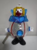 A Murano glass clown,