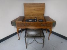A 20th century Dynatron radiogram with Garrard turn table in mahogany cabinet