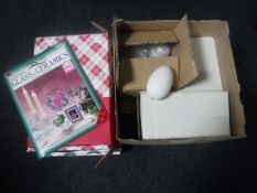 A box of unpainted eggs,