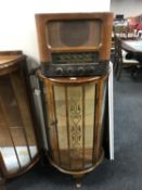 A 1930's D-shaped cabinet and a Marconi valve radio