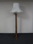 An early 20th century twist column standard lamp