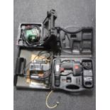 Three power tools - Parkside sander, Performance hammer drill with battery and charger,