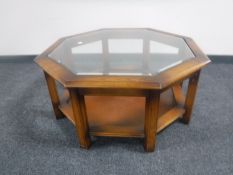 An octagonal Colonial style coffee table