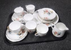 A tray of twenty piece Royal Grafton bone china tea service