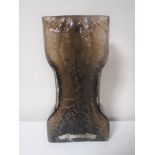 A Whitefriars Geoffrey Baxter designed Cinnamon vase, of waisted form,
