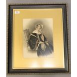 Johannes Notz : Portrait of a seated lady wearing a black dress, pastel, 30 cm x 22 cm, framed.