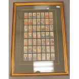 A montage of cigarette cards - British Royalty, 76 cm x 51 cm.