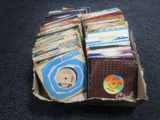 A box of mid 20th century and later 45 singles