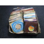 A box of mid 20th century and later 45 singles