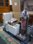 A Vax Air vacuum cleaner, Schneider bread maker, Delonghi oil filled radiator, electric radiator,