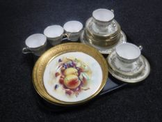 A tray of eighteen pieces of Aynsley Henley tea china,