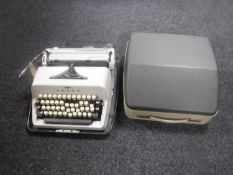 A cased Adler Gabriele 20 typewriter