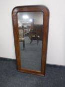 A continental mahogany hall mirror