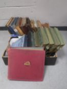 Two boxes of vinyl 78's - many in folders