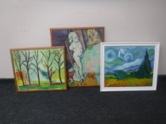 Three David Steven Budden oils - impressionist scenes