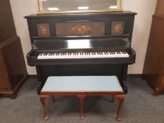 An ebonised overstrung upright piano by C. Bechstein, no.