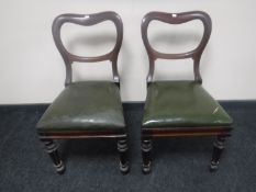 A pair of Victorian mahogany balloon back chairs