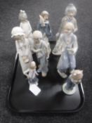 A tray of eight assorted Spanish figures