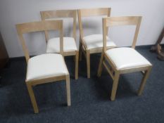 Four contemporary dining chairs