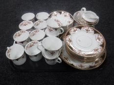 A tray of thirty eight pieces of Victorian S & N Athens tea china