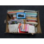 A box of Air Fix 00 steel engine, quantity of Ordnance Survey maps,