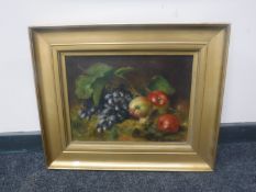 An early 20th century gilt framed oil on canvas still life by H.