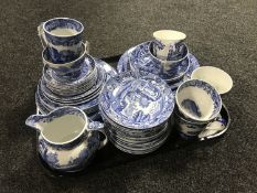A tray of forty-nine pieces of Copeland Spode tea china